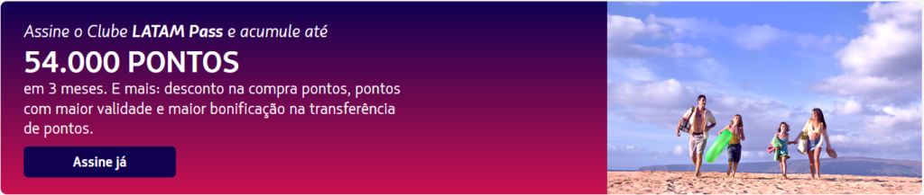 Ganhe até 54.000 pontos bônus na assinatura do Clube Latam Pass