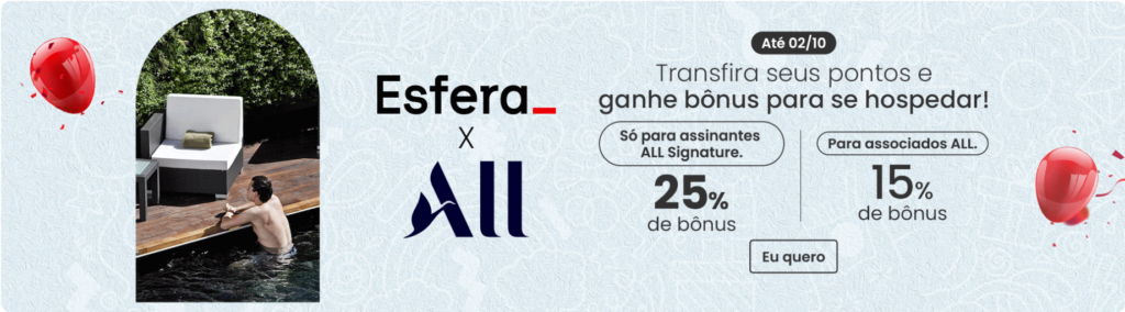 Promoção de transferência de pontos da Esfera para o All Accor