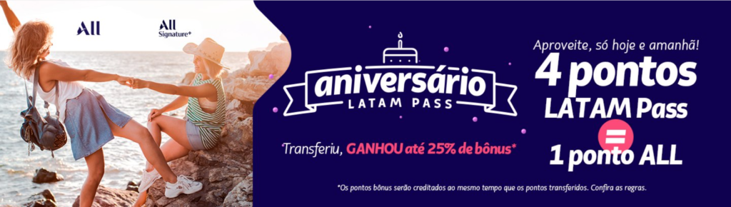 ALL Accor e LATAM Pass com até 25% de bônus