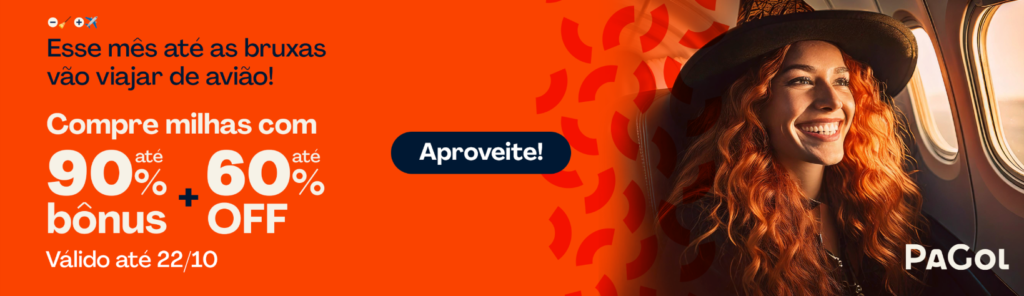 Promoção pagol com 60% de desconto mais 90% de bônus na compra de milhas