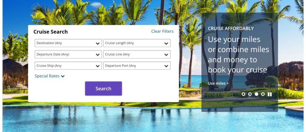 Reservar cruzeiro com milhas