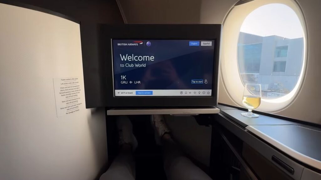 Como é voar na Executiva da British do Brasil a Londres