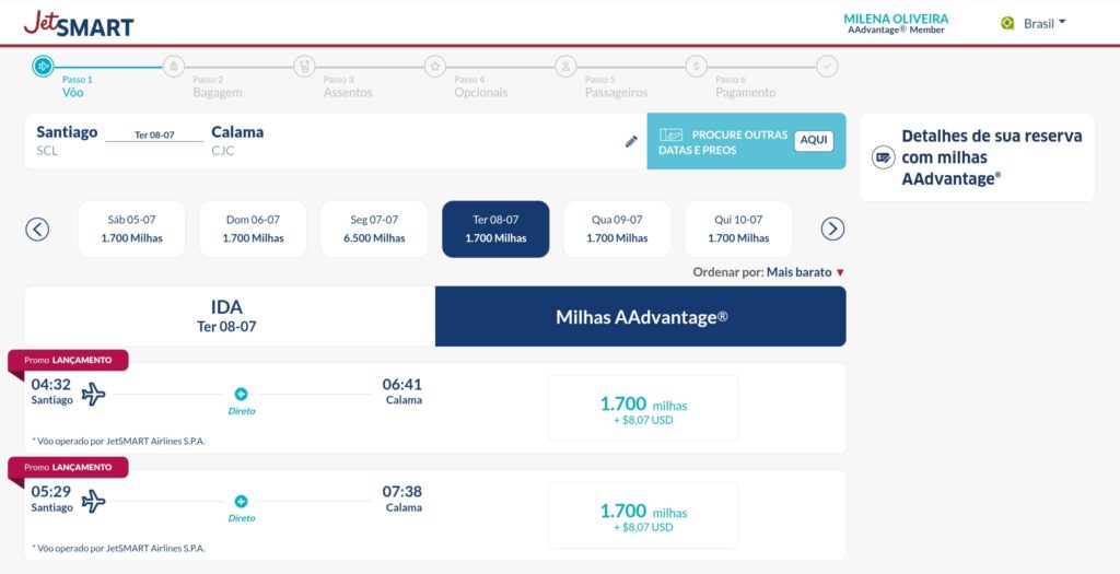 AAdvantage e JetSmart - use milhas American para voar na América do Sul