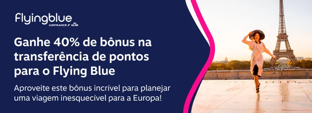 Livelo e Flying Blue - transfira pontos com 40% de bônus